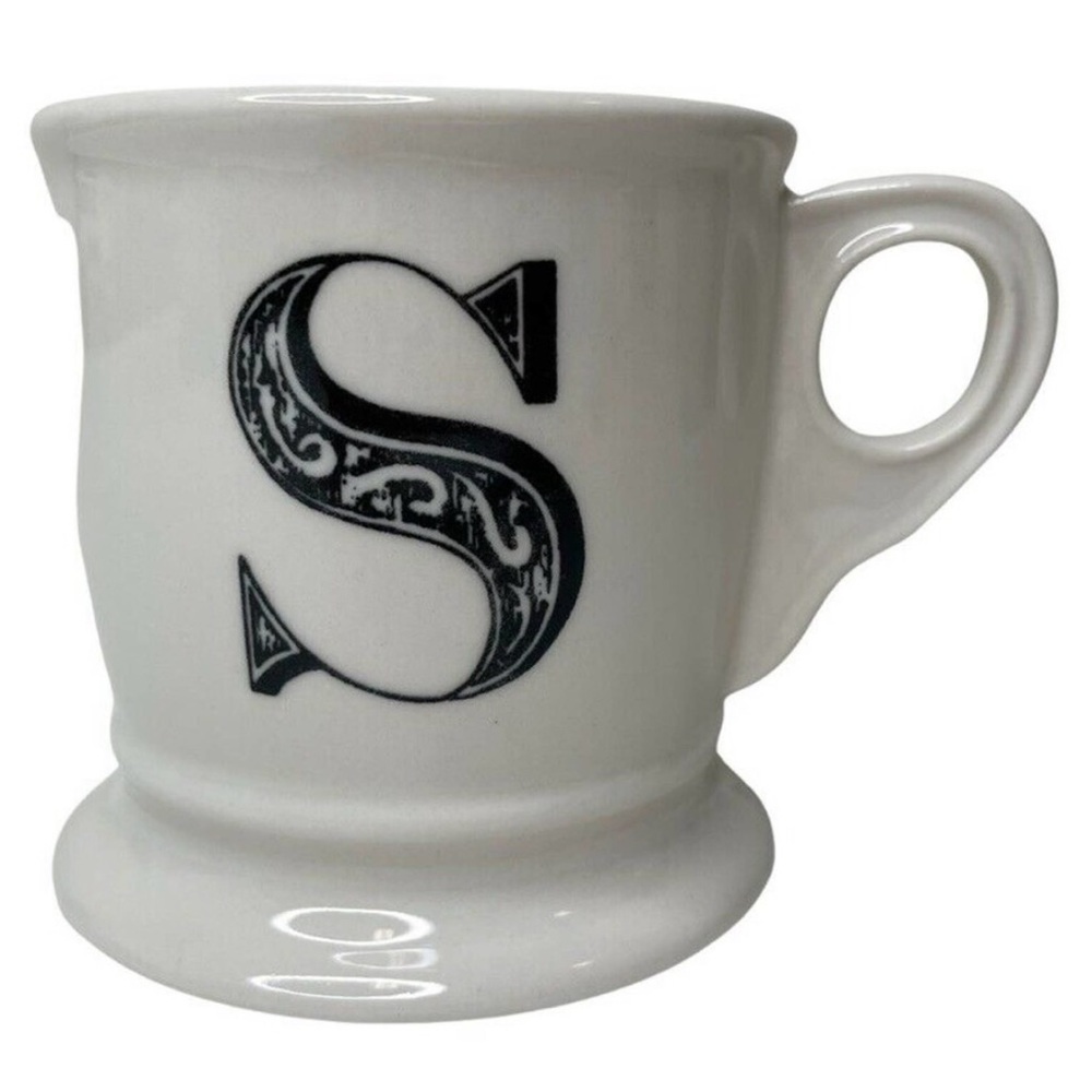 Anthropologie Mug “S” Barber Monogram